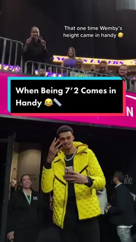 When we need help reaching something, we know to call Victor Wembanyama 🤣 #NBA #NBAGLeague #NBAPreseason #basketball 