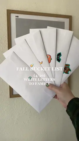 Family fall bucket list (4/30): Write letters to family 🍂💌📪 #fallbucketlist #familythings #fallactivities 