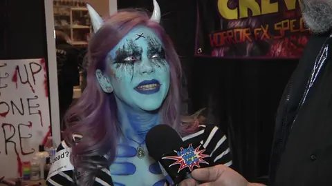 Horror make-up FX artist Megan Grant from Get Dead Crew at the Astronomicon! #Halloween  #horrormovies  #horrormakeup  #horror  #makeupartist