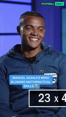 Manchester City defender Manuel Akanji shows off his impressive mathematic skills. 🤯