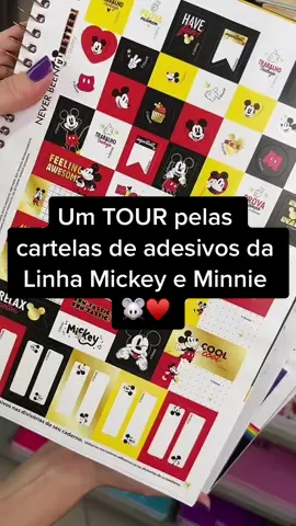 1, 2, 3 ou 4: qual CARTELA DE ADESIVOS você gostou mais #adesivos #mickey #minnie 