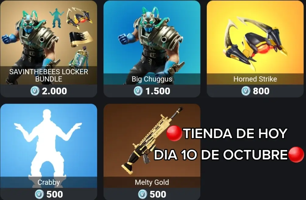 🔴TIENDA DE HOY DIA 10 DE OCTUBRE🔴 | ➡️ YT: alejampard  11 🔴  | #fortniteclips #fortnite #fortnitemoments #fall_wolves🐺 