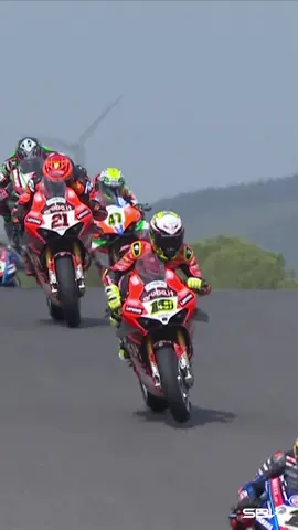 NOW THAT'S A SAVE! 😮 A take-off spot in the rollercoaster put Alvaro Bautista in trouble in the early stages of #WorldSBK Race 2... 💥 But your current Championship leader is unstoppable! 😜 #PRTWorldSBK 🇵🇹 #Motorcycle #Motorsport #Racing 