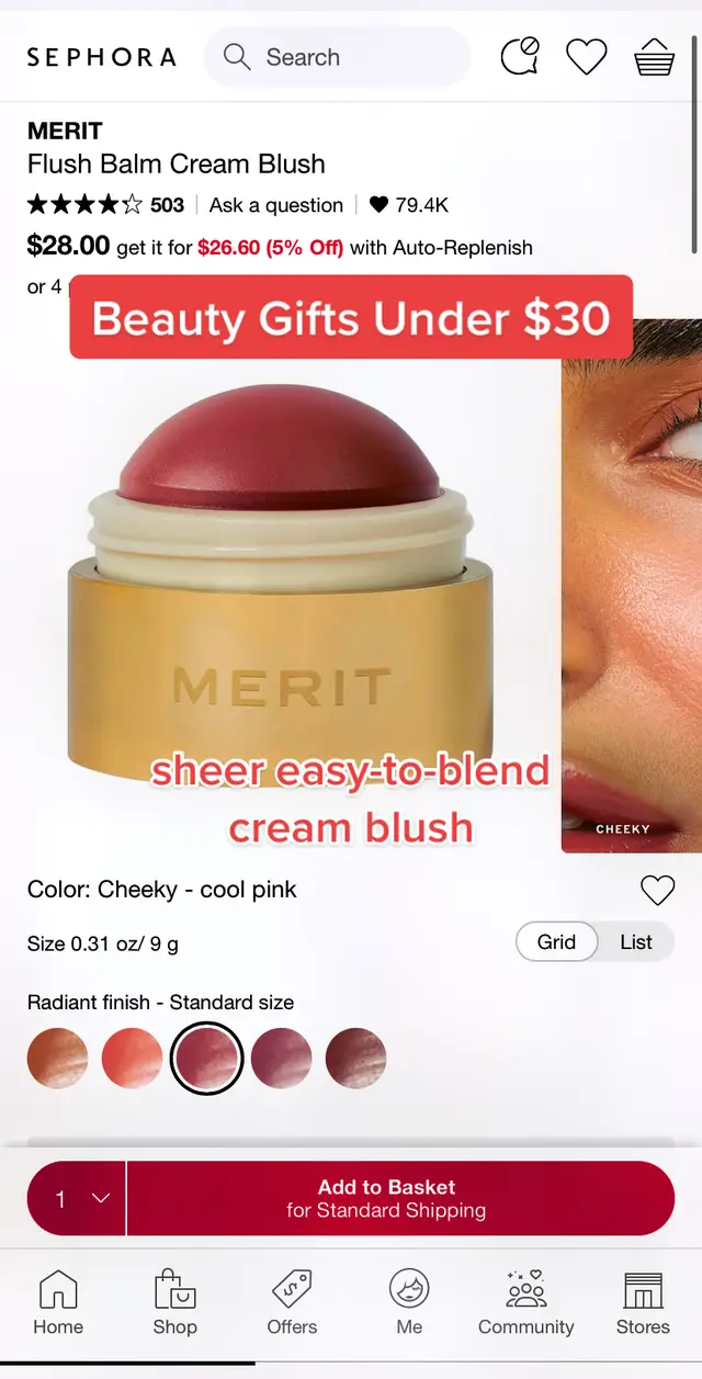 beauty gifts at Sephora $30 and under #sephoragiftlist #giftideas #meritbeauty #saiebeauty #glowrecipe #peaceoutskincare #soldejaneiro #giftguide #giftsunder50 #sephorahaul #giftsforher2022 