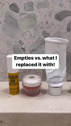 Empties vs. what i replaced it with! #empties #skintok #skincare #fyp #foryourpage 