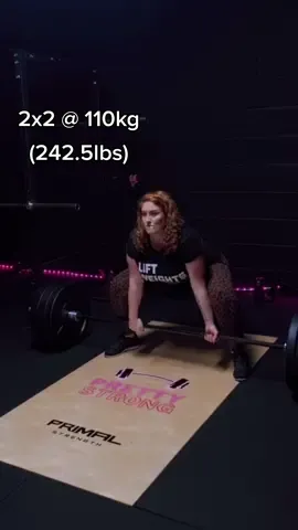First session at the coaches new gym! A little 110kg (242.5lbs) for 2x2#girlswhopowerlift #sbd #strongwoman #GymLife #strengthshop @Girls Who Powerlift 
