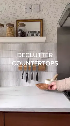 Tips for decluttering your countertops! I actually filmed this early this year , but forgot to share on here! I’ve actually upgraded my espresso machine since! #kitchenstyling #declutteringtips #kitchenorganization #kitchendecluttering #apartmentdecor 