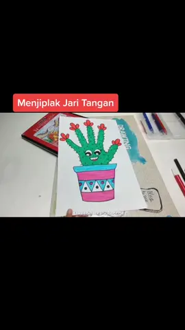 menjiplak jari tangan #fingerpainting #menjiplak #menjiplakjaritangan