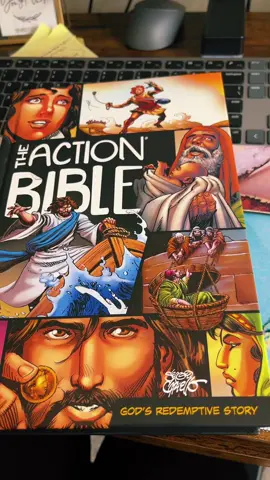The Action Bible ✝️ #christiantiktok #biblestudy #bibletok #kidsoftiktok #kidtiktok #recommendations #bookreview #christianbooktok #reading #comics 
