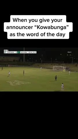 When you’re producing a soccer game on ESPN+ and you give your announcer the word “Kowabunga” to fit into the broadcast #Soccer #espn #usf #producer #sportsbroadcasting #announcer #futbol #stetson #kowabunga #commentator #universityofsouthflorida 