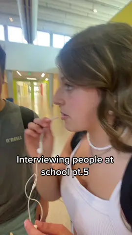Interviewing people at school pt.5! 🎤 #viral #fyp #school #schoolinterviews 