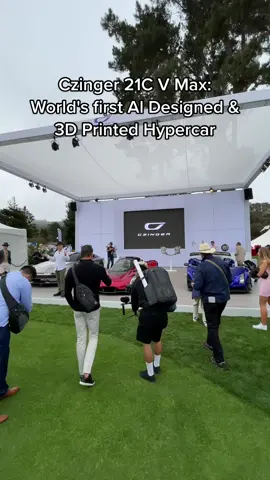 The New Czinger 21C V Max  AI Designed & 3D Printed Hypercar 1 of 80 cars only $2 million  0 - 63 mph - 1.9 sec 0-248-0 mph - 27.1 sec ¼ mile - 8.1 sec Top Speed: 253 mph #czinger21c #hypercar #supercar #carsoftiktok #cartok #auto #racecar #f1 #luxury #AI #3dprinting #mahdiyarsaberi #carweek #montereycarweek 