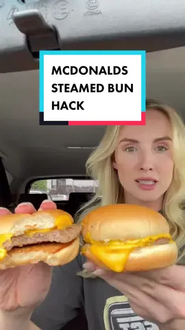 Replying to @santana MCDONALDS STEAM BUN HACK! 🍔 #mcdonalds #steamedbun #cheeseburger #foodreview #hack 