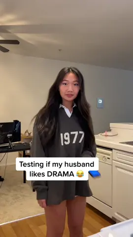 Testing if my husband likes drama 😂 #couplecomedy #fyp #couple #Relationship 