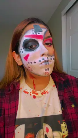 I love how this turned out 🩸🩸🩸 #jason #scarymovie #halloween #halloweenmakeuplook #fyp 