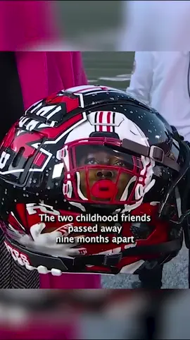 Utah is honoring fallen teammates Aaron Lowe and Ty Jordan with these special hand-painted helmets ❤️ #cfb #CollegeFootball #utah #utahfootball #honor #Love 