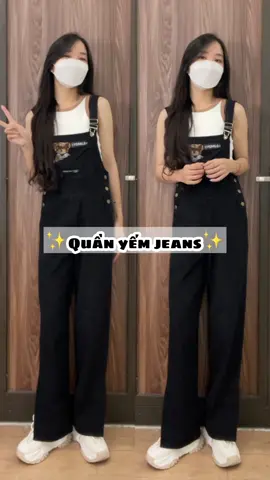 Quần yếm jeans nè #ReviewLamDep #fyp #outfit #xuhuong 