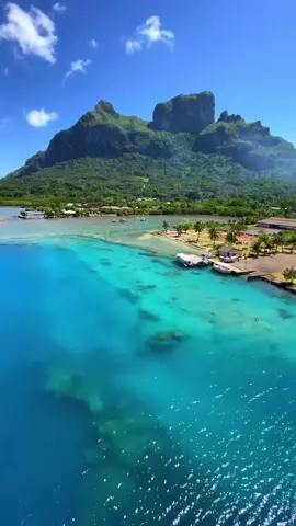 A helicopter ride is an incredible way to appreciate every shade of Bora Bora’s blues.  📸: @braybraywoowoo   #BoraBora  #TheIslandsofTahiti #HelicopterRide  #FrenchPolynesia  #LoveTahiti