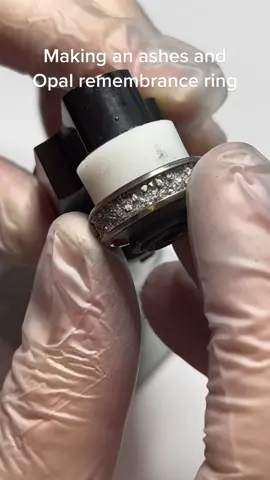 #remember #remembrence #ashes #opal #cremationjewelry #cremationring #makers #makersgonnamake #makersoftiktok #fyp #fypシ 