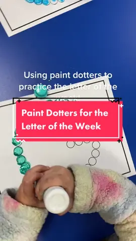 This was a quick and simple activity to give the students repetition with the letter of the week and they loved it! #letters #letteroftheweek #paintdotters  #makelearningfun #preschoolactivities #preschoolteacher #preschool #kindergarten #kinder #kindergartenteacher #homeschool #homeschoolmom #homeschoolactivities #preschoolhomeschool #MomsofTikTok #teachersoftiktok #momtok #teach #teacherentrepreneurs #teacherhack