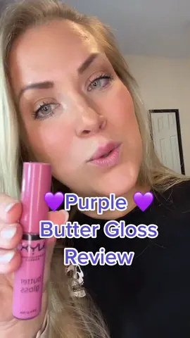 NYX Purple Butter Gloss Review #makeupreview #lipglossreview #butterglossreview #amazonfinds #makeup #lipglosspoppin #beauty #makeuplover #falllipcombo 