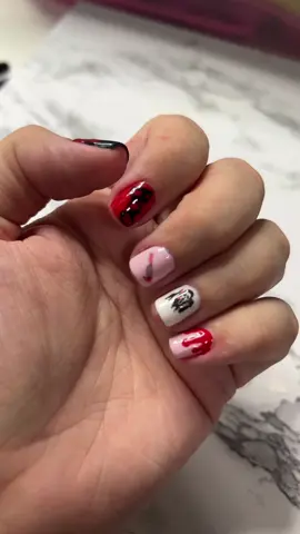 👻💖   #spookynails #spooky #scream #ghostface #nailart #nail #athomenails #manicure #halloween #halloweennails #31daysofhalloween #morgansxmakings #scarymovie #screamnails #ghostfacenails 