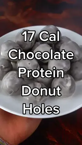 17 Cal Chocolate Protein Donut Holes 🍩 #mealprep #donutholes #EasyRecipe #healthyrecipe #highprotein #airfryer #fatloss 