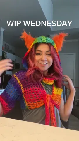 Replying to @rav3nc1aw420 ITS WIP WEDNESDAY BABYYY 🌈✨ #gisellealmightyy #wipwednesday #crochet #crochettiktok #fiberartist #fypシ 