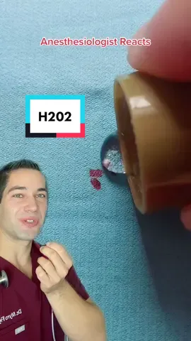 #duet with @ttyquirt Blood is red because of Hemoglobin.  Hydrogen peroxide breaks the hemoglobin chains which causes the molecules to lose their conjugation (this causes them to becomes colorless.) So, technically the atoms are still there, you just can’t see the color anymore!  #doctor #hydrogenperoxide #bloodstain #clean #dissolve #satisfying #organicchemistry 