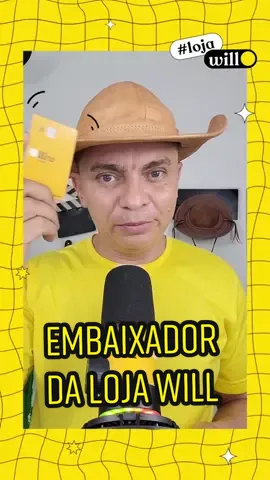 com você o nosso mais novo embaixador da #lojawill: @goisdopiseiro #eusouwillbank #desafioevoluwill #cashback #cartaodecredito 