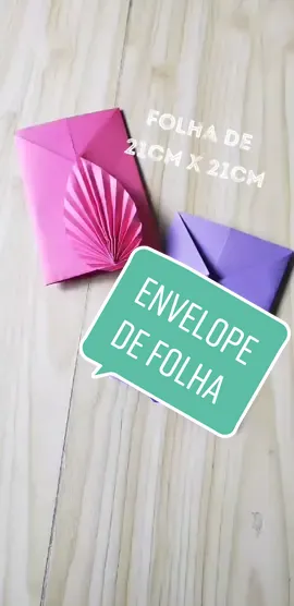 Envelope com frente de folha. #aprendanotiktok #origami #tutorial #DIY 