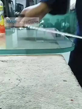 Cutting 2 inch thick glass like butter!