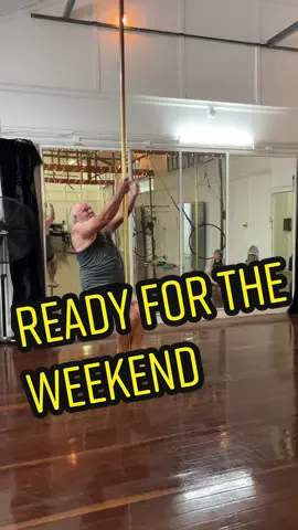 swinging into the weekend like...  what are you up to this weekend?  #malepoledancers #poledanceclass #polefitness #nevertooold #poledance #australia #over60 #over60club 