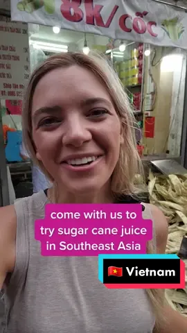 we risked our lives for this sugar cane juice 😂 crossing the street in Southeast Asia is no joke! #traveltok #travelfood #travelexperiences #travel #sugarcanejuice #travel #americantravelers #americantiktokers #traveltiktok 