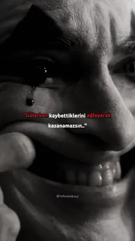 Gülerken kaybettiklerini ağlayarak kazanamzasın..🥀🖇#fyp #beniöneçıkart #tutarsahaberverin #lyrcs #lyrcsedit #keşfet #iyigecelertiktok #duygusalvideolar #hüzünlüşarkılar #mutsuz #ayrılıkacısı #jokerlove 