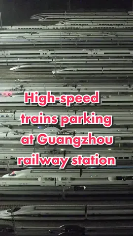 High-speed trains parking lot at Guangzhou railway station China. #china #highspeedtrain #highspeed #chinaconstruction #construction #train #trainstation #railway #railwaystation #guangzhou