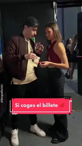 Si coges el billete te lo quedas si no 💋 IG: SergioEleven ♥️ #kissorslap #Besoocachetada #Ligar 