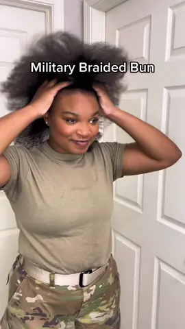 Episode 4 | my favorite bun style!!! #fypage #fypシ゚viral #army #militarybun #armybun #miltok #braidedbun #bunhairstyle #cornrows #naturalhair #naturalhairstyles #blackhair #blackgirlmagic  #militaryhair #militaryhairstyles #armylife 