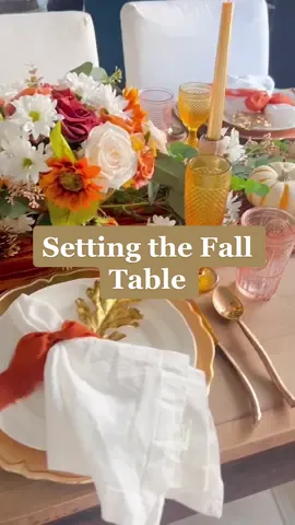 Every piece of @Leanna laming’s table setting just falls into place 🍁 Find table setting décor from napkins to foliage in the link in bio. #amazondiningroom #friendsgiving #amazonfinds 