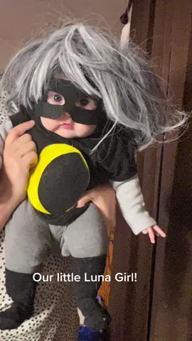 Halloween costume for our kiddos! This is my youngest as Luna Girl! #pjmasks #halloween 