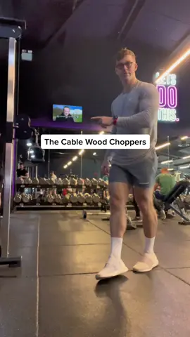 The Cable Wood Choppers 🪓 #abworkout #abtraining #obliques #abs  