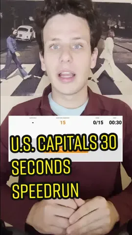 State Capitals 30 Seconds SPEEDRUN!! #fyp #sporcle #geotok 
