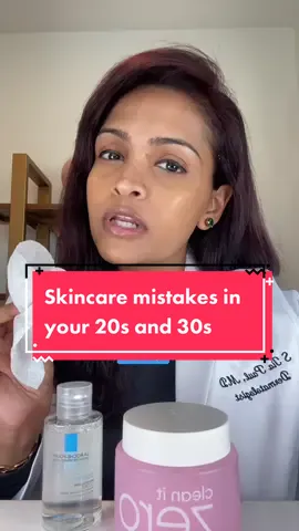 Skincare mistakes in your 20s and 30s #skincare #skincaremistakes #retinol #skincaretips #20stiktok #tiktokover30 #dermatologist 