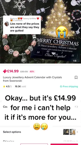 Replying to @🦊❤️ Tammy Griffiths ❤️🦊 🙂 #fyp #foryou #tiktokshop #adventcalendar #swaroskicrystals #swaroski #jewellery #jewelleryadventcalendar 