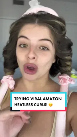 Do y’all think this works ?! 🤭😍 #heatlesscurls #amazonfinds #hairtok #hairtutorial #heatlesswaves #viral #viralbeautyhacks #fyp 