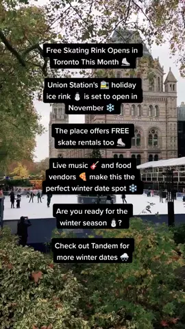 Free Skating Rink at #torontounionstation ⛸️ #torontodateideas #torontothingstodo #thingstodointoronto #freedateideas #cheapdateideas #torontowinter #IceSkating #freedates #cheapdate #tandemdates #tandemexperiences 