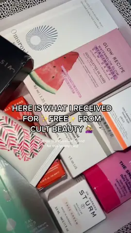 and the winner of the best goodie bag is.. 💁🏼‍♀️ #cultbeauty #goodybag  #cultbeautyedit #cultbeautythenamestoknowgoodybag #skincarehaul #makeuphaul #freebies #cultbeautyunboxing #holidayhaul #glowrecipewatermelonglow #glowrecipe #drunkelephant #drbarbarasturm #sweedbeauty #sweedmascara #briogeo #briogeohairmask #queenofhungarymist #omorovicza #abhbrowfreeze #anastasiabeverlyhills #theordinary #theordinaryskincare #azelaicacid #medik8 #crystalretinal3 #conservingbeauty #sheetmask #megababebeauty #fableandmane #hairoil 