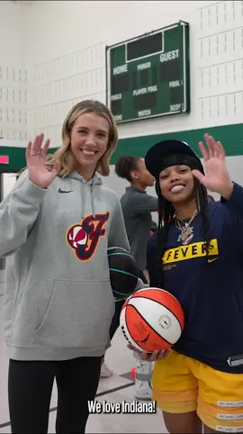 @lexiehulll & @dh3nny surprised students at Brookside Elementary as part of Jr. Hoops cared for by Peyton Manning Children’s Hospital at Ascension St. Vincent #basketball #brookside #kids #WNBA #Indianapolis #indiana #rookies #LexieHull #DestanniHenderson #IndianaFever 