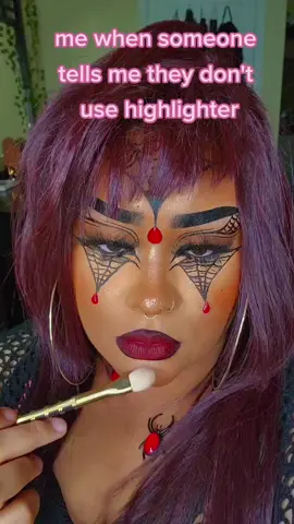 baybayyyy put that highlighter ON... respectfully 😌🤞🏽 #BeautyTok #blackgirltiktok #makeupforblackwomen #makeuptransformation #makeupartist #makeuphacks #makeup #mua #beauty #grwm #MakeupRoutine #redhair #redlipstick #joke 