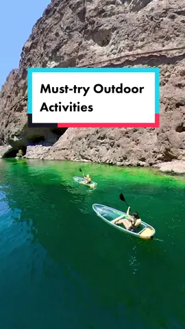 Did you know these three outdoor activities are located just a short drive away from the #Vegas Strip? 🚣‍♂️🏜⛰#VegasTikTok #OutdoorAdventures #VegasAttractions